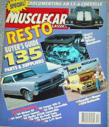 MUSCLECAR CLASSICS 1990 DEC - LS-6, SIX-PACK, XR7, FIREBIRD, RIVIERA, L-79 NOVA